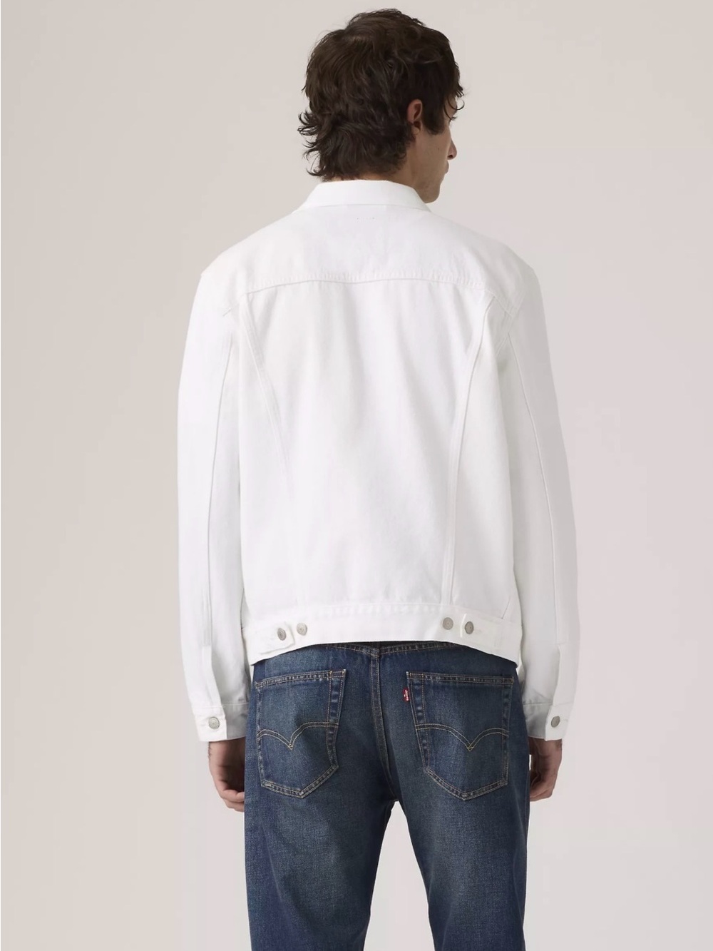 Levi's® Premium TRUCKER JACKET | White | Men’s Size Large - Picture 3 of 6